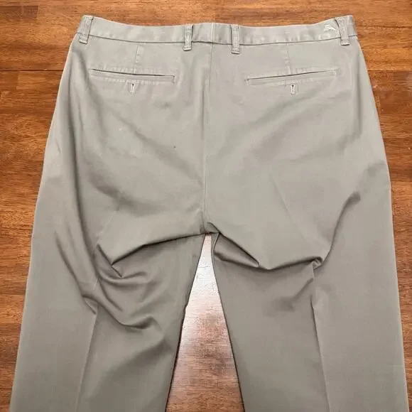 Tommy Bahama Boracay Flat Front Chino Pants Tencel Blend Men's 38x34 Dark Gray - Picture 8 of 13